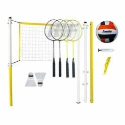 Hot Sale 🔥 Coupon 🧨 Yard Games Franklin Sports Family Badminton & Volleyball Set 😉 🎉