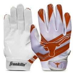 Outlet ⌛ Cheap 🥰 College Golf & Sports Equipment Franklin Sports Texas Longhorns Reciever Gloves 🎉 🤩