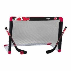 New 🌟 Budget ✔️ NHL Golf & Sports Equipment Franklin Sports NHL New Jersey Devils Mini Hockey Set 🥰 🎁