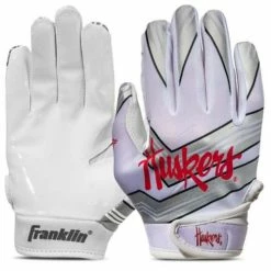 Brand new 💯 Coupon 😍 College Golf & Sports Equipment Franklin Sports Nebraska Cornhuskers Youth Reciever Gloves 😀 🎉