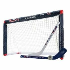 Wholesale 🌟 Coupon 👍 NHL Golf & Sports Equipment Franklin Sports NHL Columbus Blue Jackets Mini Hockey Set 👏 👍