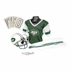 Wholesale 🎉 Deals 🎁 NFL Golf & Sports Equipment Franklin Sports New York Jets Deluxe Football Uniform Set 🌟 😍