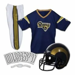 Discount 💯 New 😉 NFL Golf & Sports Equipment Franklin Sports Los Angeles Rams Deluxe Football Uniform Set 🥰 🎉