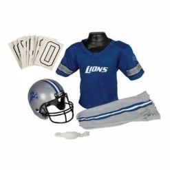 Deals 🛒 Cheapest ✔️ NFL Golf & Sports Equipment Franklin Sports Detroit Lions Deluxe Football Uniform Set 🎁 ❤️